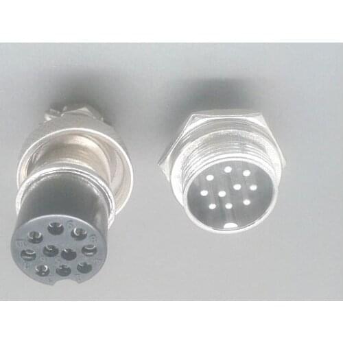 10sets(20pcs) Aviation Plug Male Female Panel Metal Wire Connector 10 Pins 16mm GX16-10P GX16