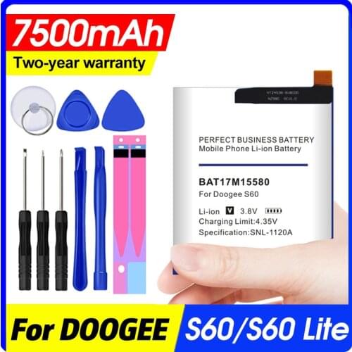 100% New Battery BAT17M15580&BAT17S605580 Replacement 7150mAh Parts backup battery for DOOGEE S60 Smart Phone
