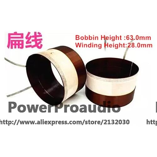 2 pcs High Quality 100mm woofer / loudspeaker / speaker voice coil Flat Wire