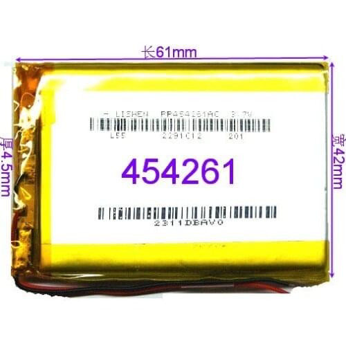 454261E x10X20 GPS automotive navigator built-in 3.7V polymer lithium battery core large capacity