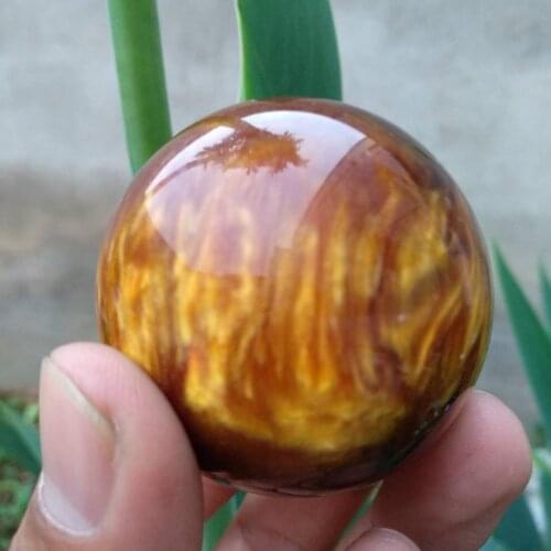 50mm GOLD ZEE WILG CORAL BOL ORB SPECIMEN healing