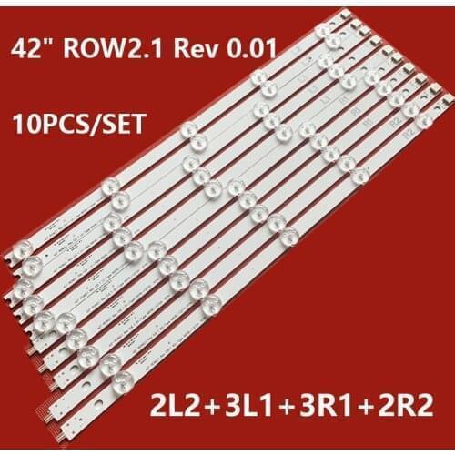8SET=80PCS New LED BACKLIGHT STRIP 42" ROW2.1 Rev 0.01 L1 R1 R2 L2 for LG 42la6130 42LA6204 42LA6210 42ln5400 42ln5700 42la6200