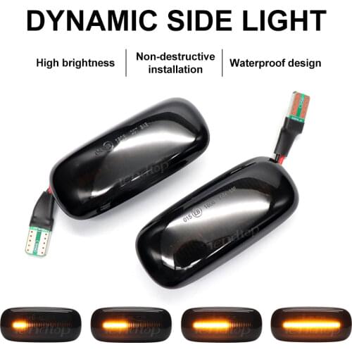 For Audi A3 S3 8L A4 B5 A8 D2 TT 8N 1998-2006 Amber Yellow Smoke Side Marker Lights Turn Signal Lights Led Indicator