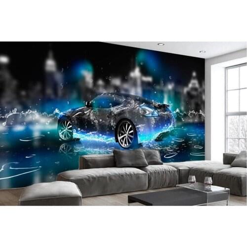 Home decor wallpaper 3d Living room bedroom Sports car HD wallpaper TV background wall