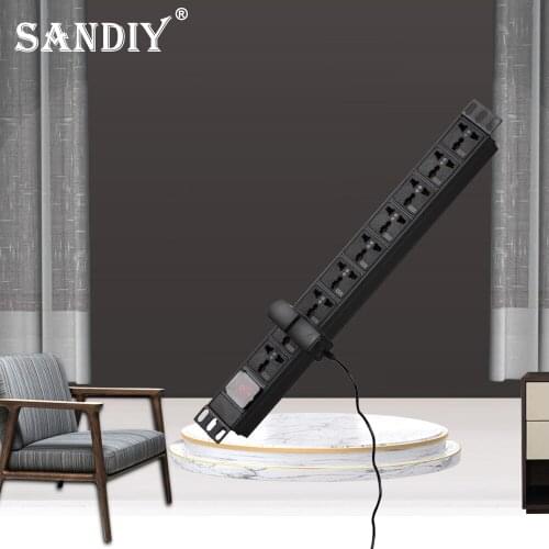 Aluminum Alloy Pdu Cabinet Power Socket 10-Bit 8-Bit 2-Pin Jack Charger Plug Machine Room Row Plug Wiring Board