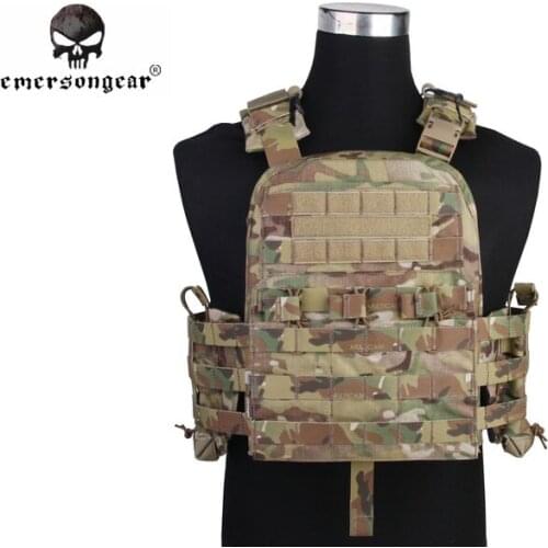 EmersonGear Navy Cage Plate Carrier Tactical Vest Airsoft Combat Molle Back Support Multicam EM7435