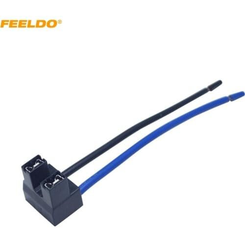 FEELDO 1Pair Car H7 Halogen LED HID Bulb Connector Female Sockets AutoBulb Connectors Lamp Wiring Harness #MX5959