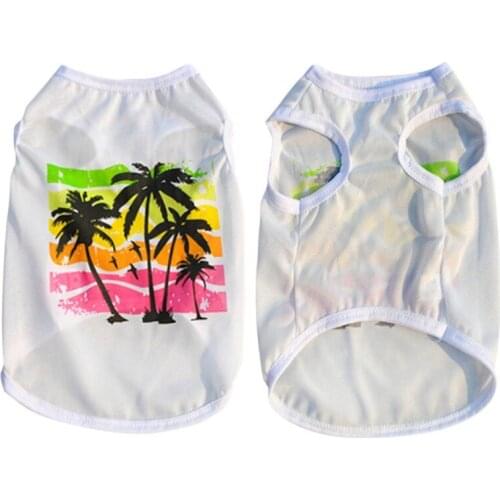 Pet Dog Shirt Dog Clothes Summer For Small Dogs Polyester Breathable Printed Sports Vest Puppy French Bullball 2021 New