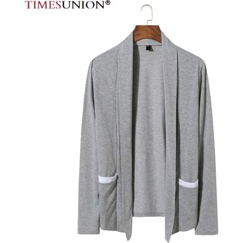 High Quality Cardigans Men Sweaters Knitwear Button V-neck Solid Male Brand New Clothing Fashion Pocket Design Male Slim Coat