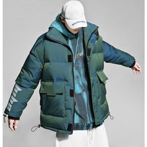 Short bright face down jacket mens new winter bread jacket