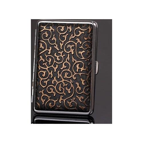 14 Cigarette Retro Delicate Pattern Men Leather Cigarette Case Waterproof Cigarette Box Slim Portable Storage Container Gift