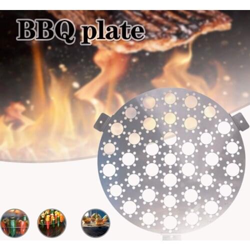 Round Grill Rack Innoative Grill with Perforated Grill Outdoor Camping Cookware GQ