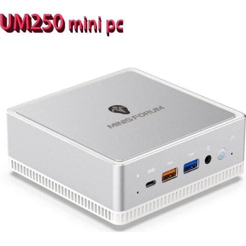 NEW MINISFORUM UM250 Mini PC TV BOX 8GB 16GB 256GB AMD Ryzen 5 PRO 2500U 4 Cores WIFI 6 BT5.1 Windows 10 Pro Computer PC 4K HD