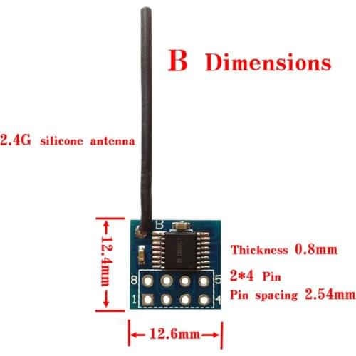 2.4G Wireless Transceiver Module Model Aircraft Toys Anti-interference 3.3V Low Power Consumption