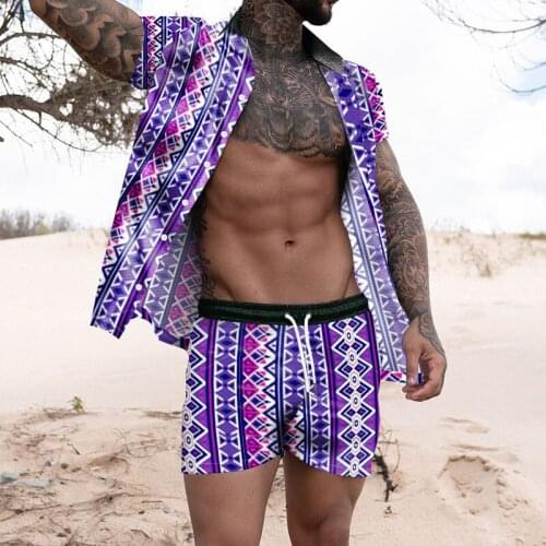 2021 Summer Trendy New 3D Printing Fashion Hawaiian Mens Handsome T-shirt Vacation Style Casual Shirt Top Short Sleeve Suit