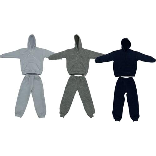 2x 1/6 Scale Mans Sweatshirt & Trousers Outfit for 12'' Action Figures