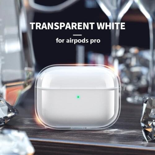 Soft TPU For Airpods pro Case Transparent Anti-fall Cover Earphone casse For Apple AirPods 2 3 Cover Accessories With Keychain
