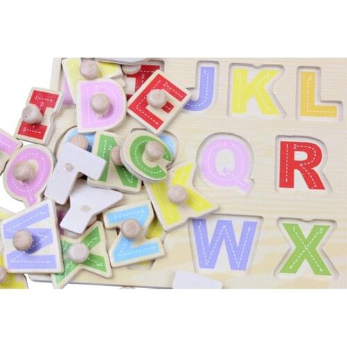 New special wooden alphabet claw board puzzle children educational enlightenment teaching learning toys for children