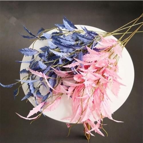 One Long Stem Wormwood Leaf (4 Stems/Piece) 41.34" Length Simulation Autumn Greenery for Wedding Home Artificial Plant