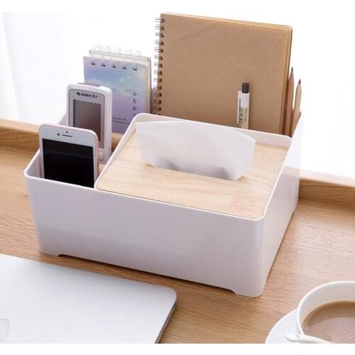 Simple home tissue boxes Fashion Office Supplies phone cosmetic Multi grid storage box