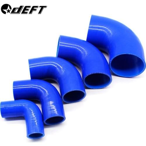 DEFT 51mm/57mm/60mm/63mm/70mm/76mm Silicone Hose 90 Degree Elbow Reduce Hose Blue