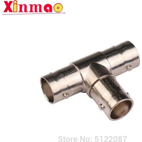 1PCS Pure copper core monitoring security BNC head Q9 joint tee three female kkk