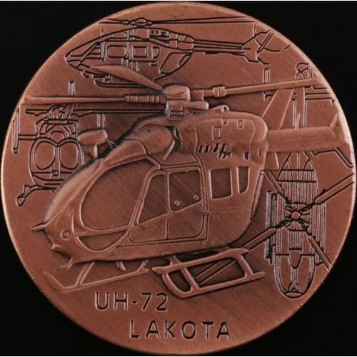 UH72 Lecota Military Commemorative Coin French American Commemorative Badge Military Fan War Wolf Collection Coin Challenge Coin