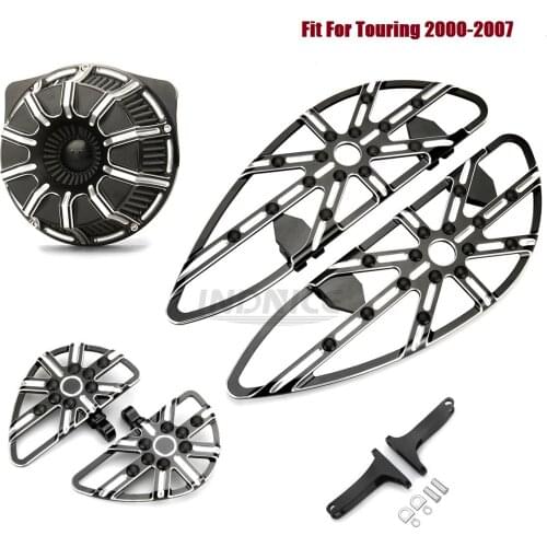 Air Filter Gauge Driver And Passenger Foot Floorboard Fit For Softail Slim FLSL Deluxe Fatboy Heritage 2000-2015