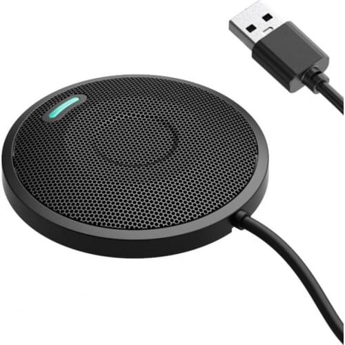 Bluelans USB Microphone Plug Play with Indicator Lights Multifunctional Condenser Omnidirectional Microphone for Video Conferenc