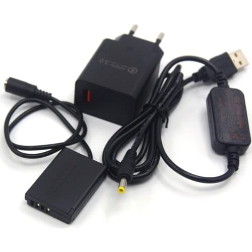 Power Bank USB Cable 4.2V+5V Charger+DR-110 DC Coupler NB-13L Dummy Battery for Canon PowerShot G5 G7 X Mark II G5X G7X MII G9X