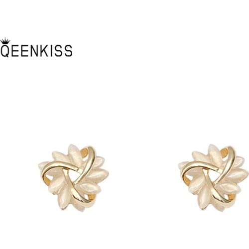 QEENKISS EG774 Fine Jewelry Wholesale Fashion Woman Birthday Wedding Gift Sun Flower 925 Sterling Silver Needle Stud Earrings