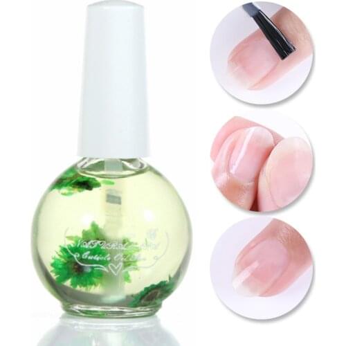 1 Bottle 15ml Dried Flower Softener Nutritional Oil Cuticle Revitalizer Polish Repair Nail Skin Protector Treatment Nail Care