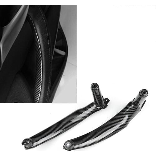 1 Pair Carbon Fiber Car Inner Door Handle Holder Auto Interior Right Accessories for BMW E70 X5 E71 X6