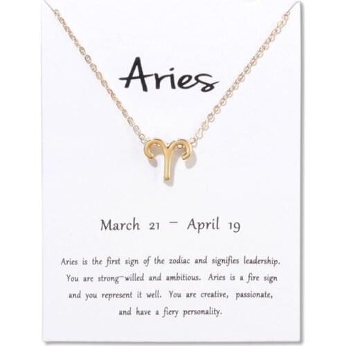 12 Constellations Necklace Pendant Aries Taurus Gemini Cancer Leo Virgo Libra Scorpio Sagittarius Capricorn Aquarius Necklaces