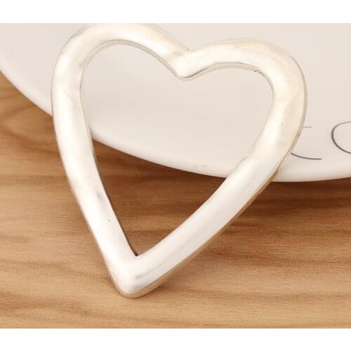 5 Pieces Tibetan Silver Large Open Heart Charms Pendants for Necklace Jewellery Making 63x59mm