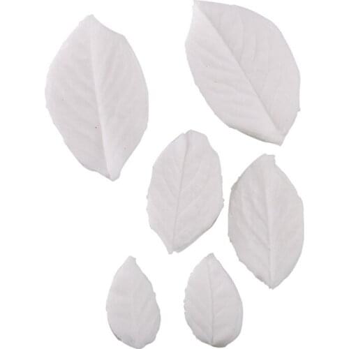 6pcs Rose leaves Silicone Mold Fondant Mould Cake Decorating Tools Chocolate Gumpaste Mold, Sugarcraft, Kitchen Accessories
