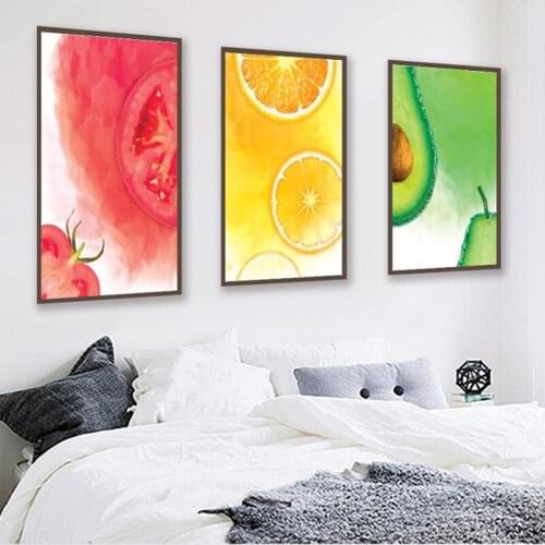 Abstract Fashion Lemon Orange Fruit Print Canvas Paintings Kitchen Decor Nordic Posters Minimalist Wall Art Pictures 2-88