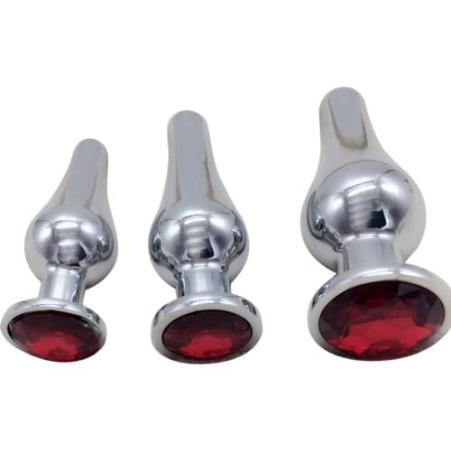 S/M/L Size Anal Plug Massager 13 Color Diamond Metal Butt Plug Anal Sex Toys for Women Men Gay Erotic Adult Product GS0309