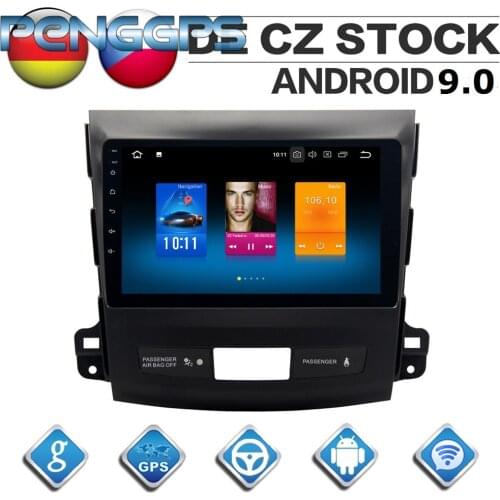9 Inch Octa Core Android 9.0 Two Din Car DVD Player for Mitsubishi Outlander 2007-2011 GPS Navigation supports Rockford Headunit