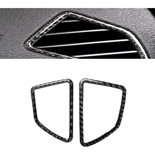 For BMW X5 X6 E70 E71 Car Accessories Dashboard Air Outlet Frame Real Carbon Fiber Car Interior Modification Parts car stickers