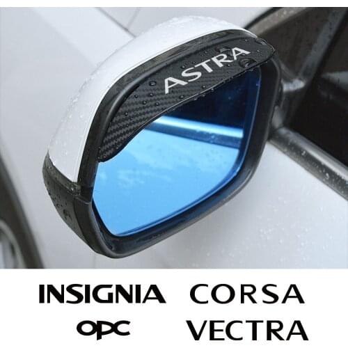 2pcs Car Rearview Rainproof Sticker Rain Eyebrow For Opel Astra J K H Insignia Corsa D Vectra C Zafira B Opc Decor Accessories