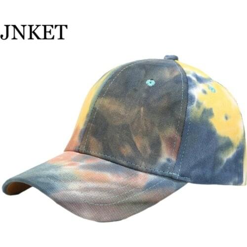 JNKET New Fashion Tie-Dye Baseball Cap For Men Women Hip Hop Cap Sunhat Adjustable Snapbacks Hats Gorras Baseball Casquette