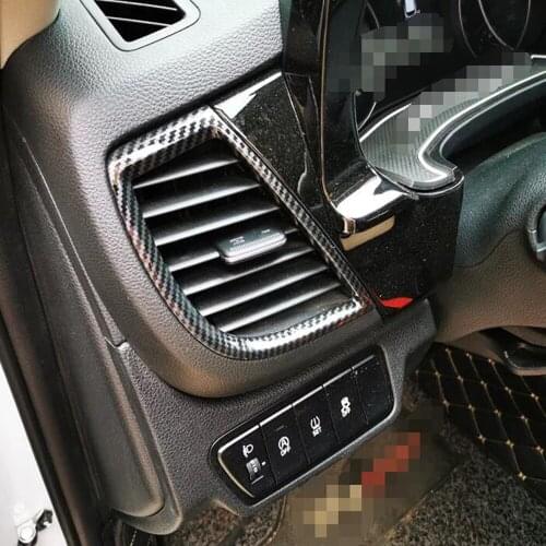 For Kia Seltos 2019 2020 2021 Carbon Fiber Front Side Air Vent Outlet Cover Trim Decoration Car Styling Interior Accessories