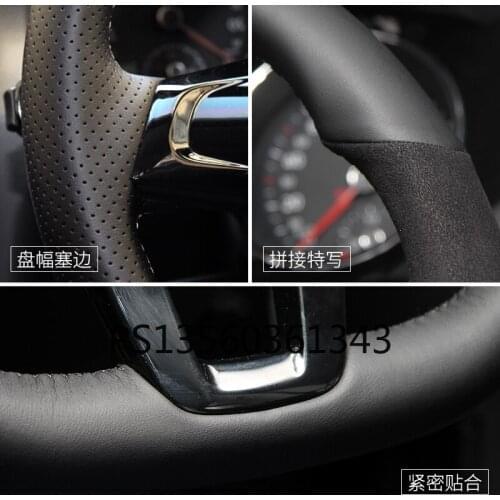 For Volkswagen steering wheel cover plus Bora amando Golf Magotan speed polo Tiguan leather hand-sewn grip cover