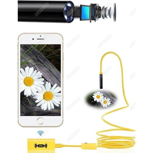 Wifi endoscope 1200P HD camera 8mm for Android iOS iphone Wire pipe Snake Camera car inspection camera Semi-rigid 2M 3.5M Cable