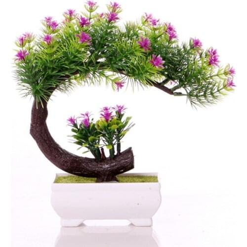 Artificial Flowers Plants mini bonsai home decoration accessories fake flowers mini tree wedding party decoration