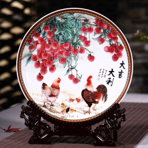 Jingdezhen Ceramic Decoration Plate, Office Table, TV Cabinet, Wine Cabinet, Decoration, Home Decoration, New Wedding Gifts