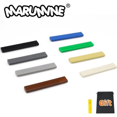 Marumine 1x6 Tile Building Blocks Piece 6636 Floor Accessories Classic DIY MOC Bricks City Bulk Parts Collection STEM Gift Toys