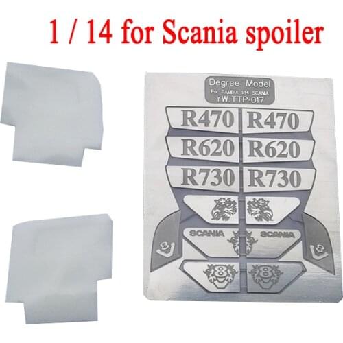 Metal V8 Spoiler for 1/14 Tamiya RC Truck Car SCANIA R730 R470 R620 56323 Diy Parts