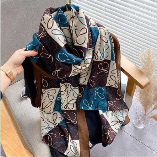 2021 Newest Women Brand Scarf Printed Pattern Cotton Scarf Luxury Scarf Shawls Wraps Hijabs